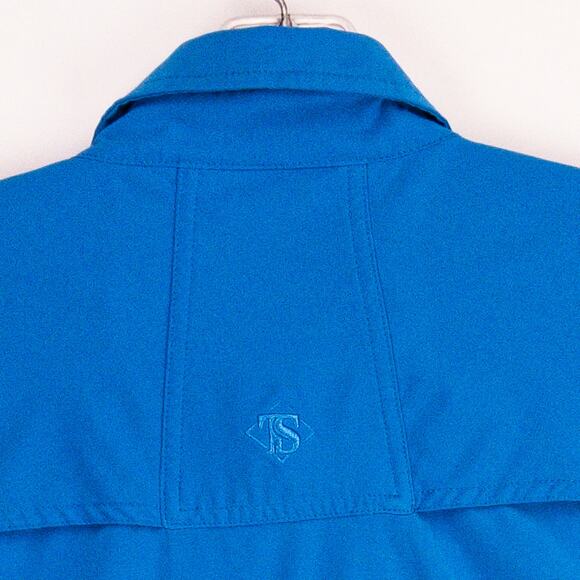 Tru-Spec Hiking Shirt Men's 2XL Vented Snaps Blue Button Down Short Sleeve - Picture 12 of 13
